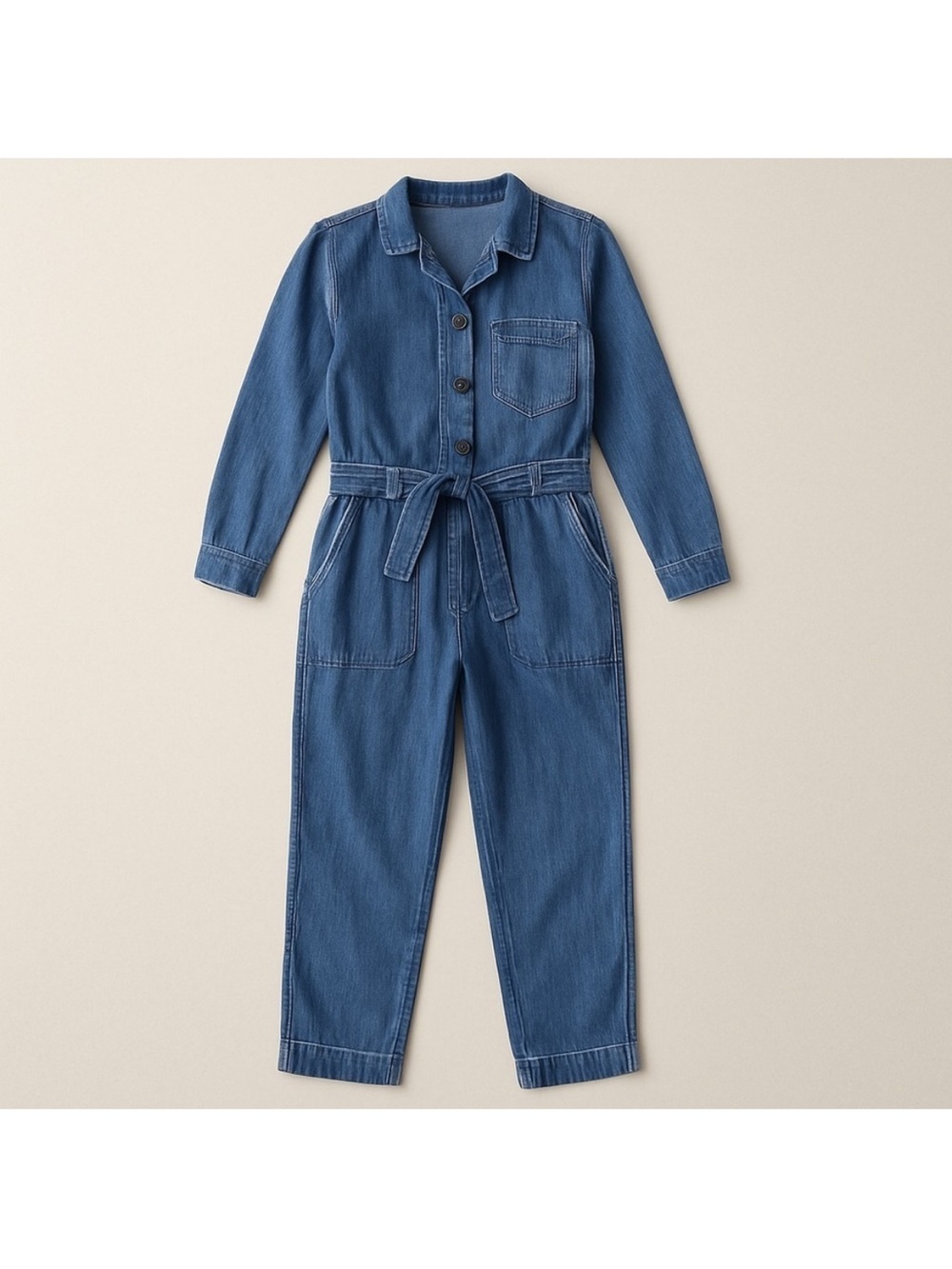 NEW Point Sur Size 8 Denim Utility Jumpsuit